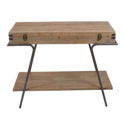 Konzolový stolek s úložným prostorem a detaily z jedlového dřeva Santiago Pons Industry - Bonami.cz