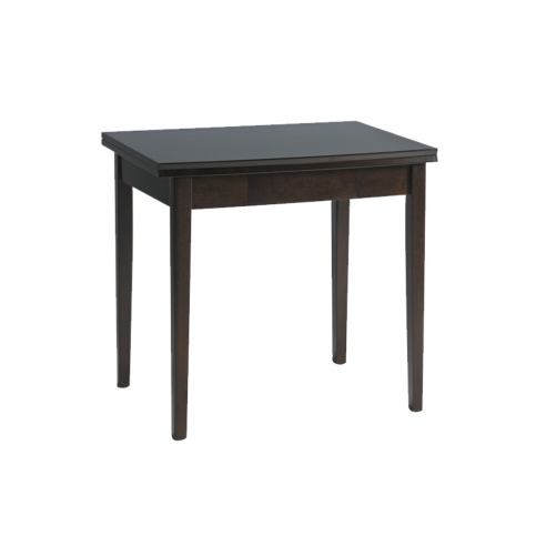 Černý rozkládací jídelní stůl z kaučukového dřeva Signal Easy, délka 80 - 120 cm - Bonami.cz
