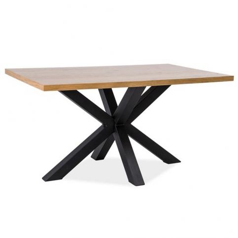 Jídelní stůl s černou ocelovou konstrukcí Signal Cross, délka 150 cm - Bonami.cz