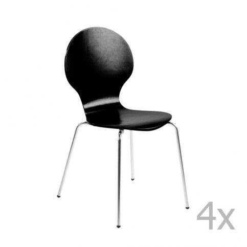 Sada 4 černých jídelních židlí Actona Marcus Dining Chair - Bonami.cz