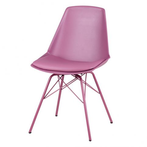 Sada 4 fialovo-růžových židlí sømcasa Tania - Bonami.cz