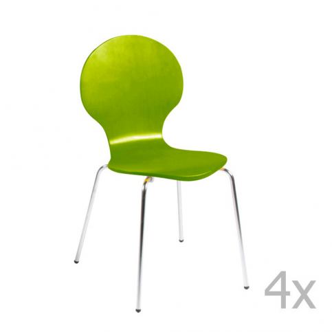 Sada 4 zelených jídelních židlí Actona Marcus Dining Chair - Bonami.cz