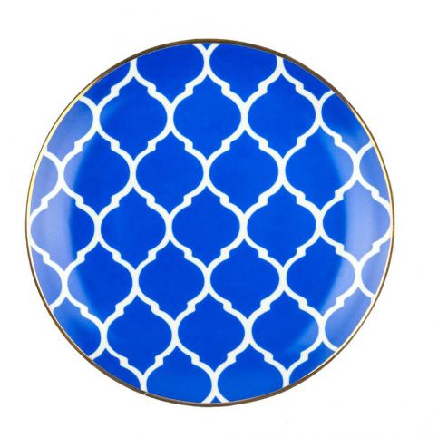 Modrobílý porcelánový talíř Vivas Morocco, Ø 23 cm - Bonami.cz
