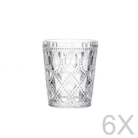 Sada 6 skleněných transparentních sklenic InArt Glamour Beverage, výška 10,5 cm - Bonami.cz