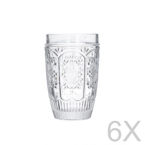 Sada 6 skleněných transparentních sklenic InArt Glamour Beverage, výška 13 cm - Bonami.cz