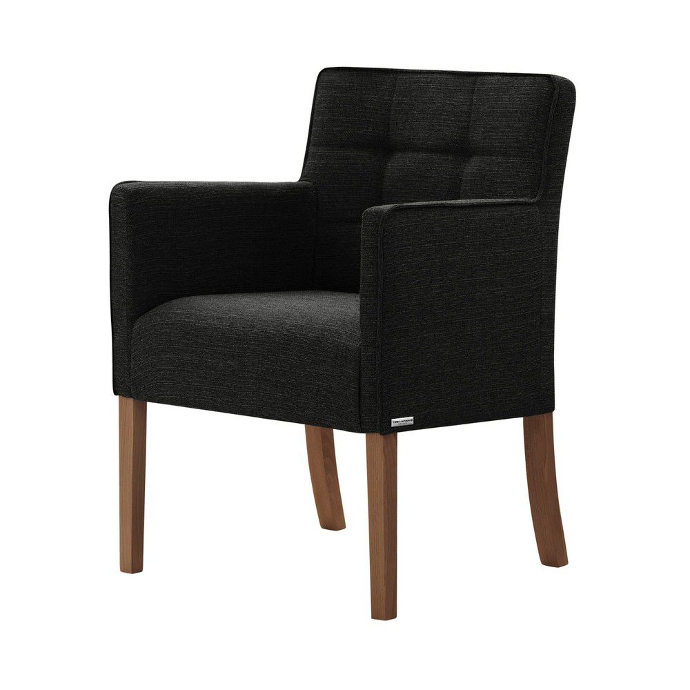 Černá židle s tmavě hnědými nohami z bukového dřeva Ted Lapidus Maison Freesia - Bonami.cz