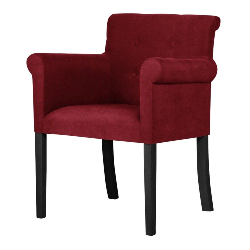 Červená židle s černými nohami z bukového dřeva Ted Lapidus Maison Flacon - Bonami.cz