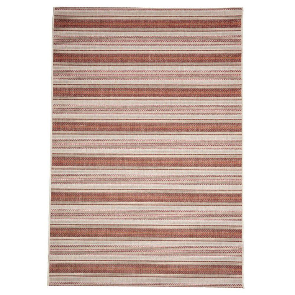 Béžovo-červený venkovní koberec Floorita Riga, 160 x 230 cm - Bonami.cz