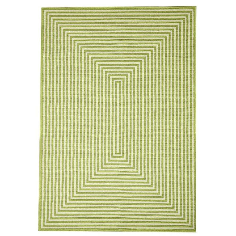 Zelený venkovní koberec Floorita Braid, 133 x 190 cm - Bonami.cz