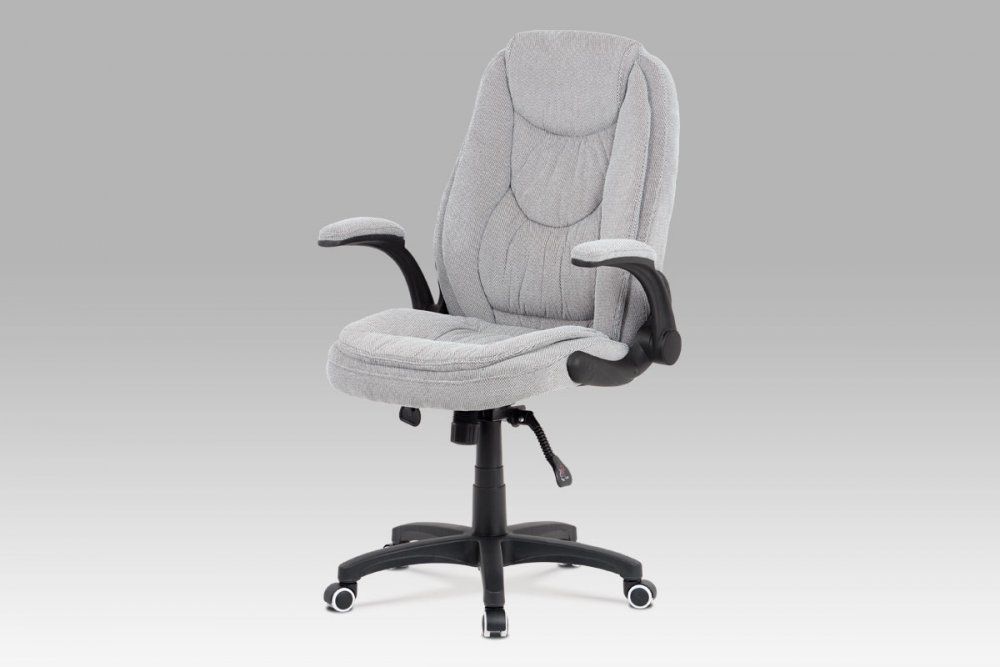 Kancelářská židle, šedá látka, kříž plast černý, synchronní mechanismus - DAKA nábytek