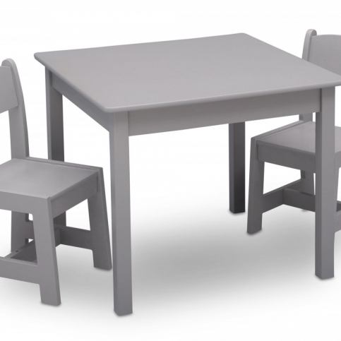 Forclaire Dětský stůl s židlemi šedý - ATAN Nábytek