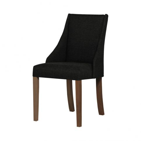 Černá židle s tmavě hnědými nohami z bukového dřeva Ted Lapidus Maison Absolu - Bonami.cz