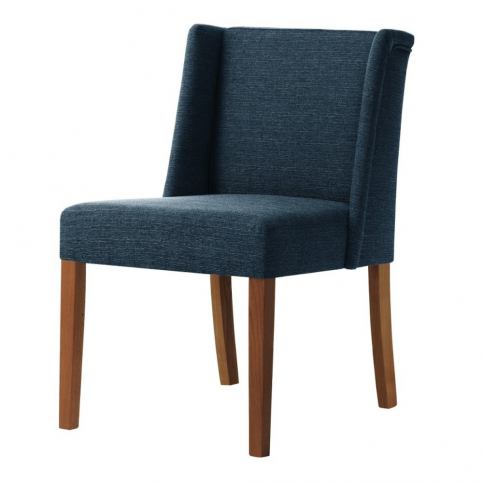 Modrá židle s tmavě hnědými nohami z bukového dřeva Ted Lapidus Maison Zeste - Bonami.cz
