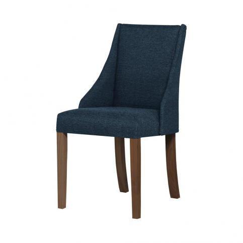 Modrá židle s tmavě hnědými nohami z bukového dřeva Ted Lapidus Maison Absolu - Bonami.cz