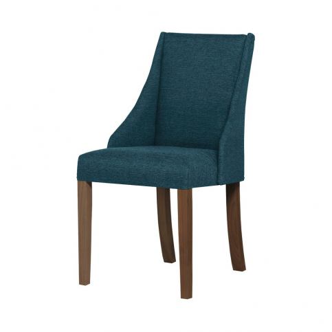 Tyrkysová židle s tmavě hnědými nohami z bukového dřeva Ted Lapidus Maison Absolu - Bonami.cz