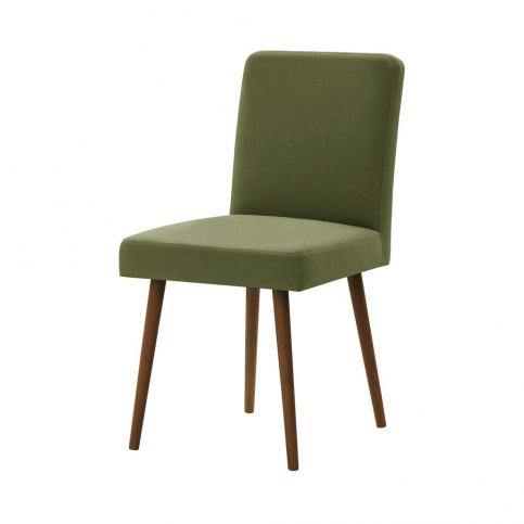 Zelená židle s tmavě hnědými nohami z bukového dřeva Ted Lapidus Maison Fragrance - Bonami.cz