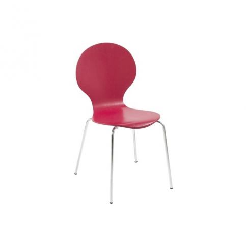 Jídelní židle Line, červená | -40 % SCHDNH000007180S SCANDI+ - Designovynabytek.cz
