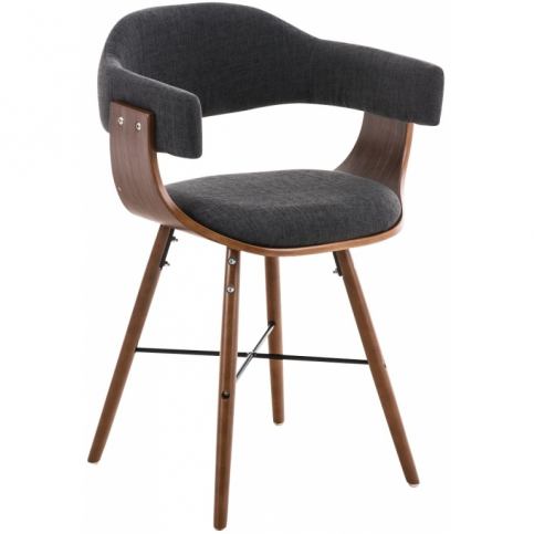 Jídelní židle Dancer, podnož ořech, látka | -50 % Scsv:181087656 DMQ+ - Designovynabytek.cz