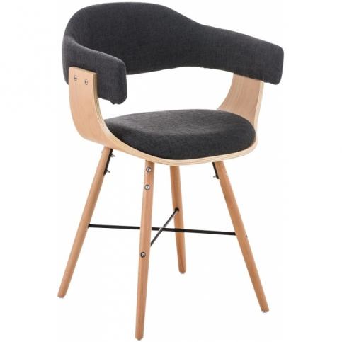 Jídelní židle Dancer, tmavě šedá, podnož dub | -50 % Scsv:181086956 DMQ+ - Designovynabytek.cz