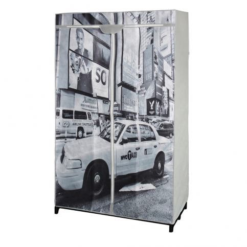 Šedá textilní skříň na šaty JOCCA New York Taxi, 156 x 87 cm - Bonami.cz