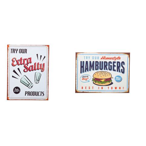 Obrázek Sign Hamburgers 30×40 - dva druhy - KARE