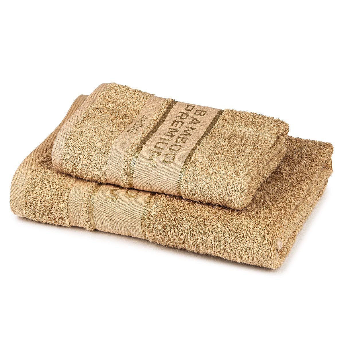 4Home Sada Bamboo Premium osuška a ručník béžová, 70 x 140 cm, 50 x 100 cm - 4home.cz