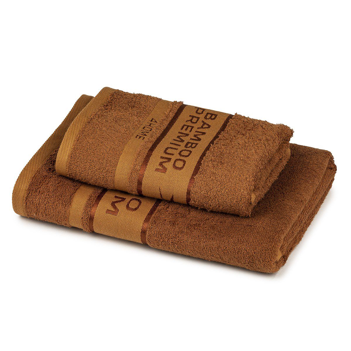 4Home Sada Bamboo Premium osuška a ručník hnědá, 70 x 140 cm, 50 x 100 cm - 4home.cz