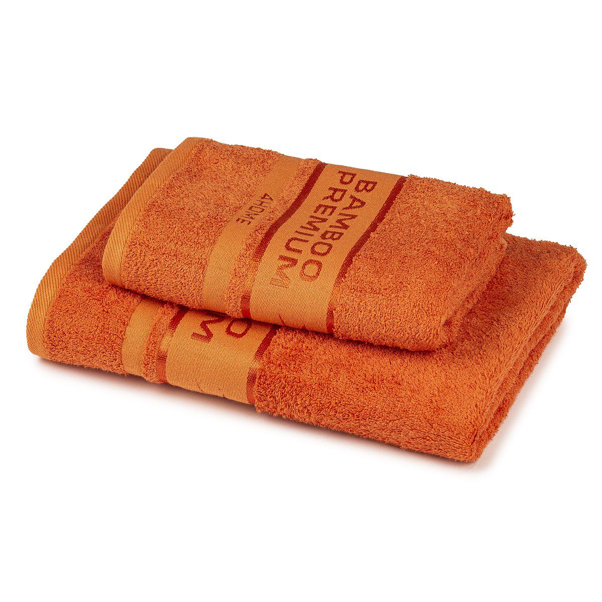 4Home Sada Bamboo Premium osuška a ručník oranžová, 70 x 140 cm, 50 x 100 cm - 4home.cz