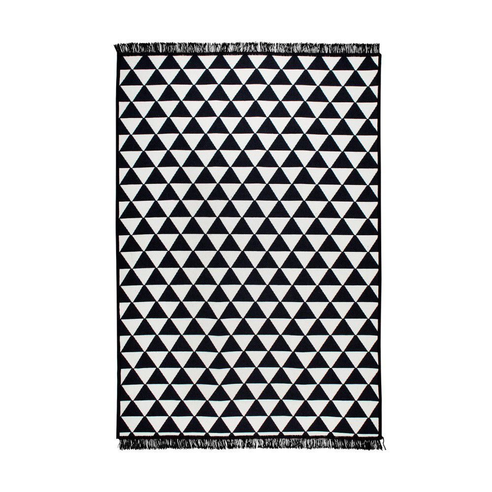 Černo-bílý oboustranný koberec Apollon, 80 x 150 cm - Bonami.cz