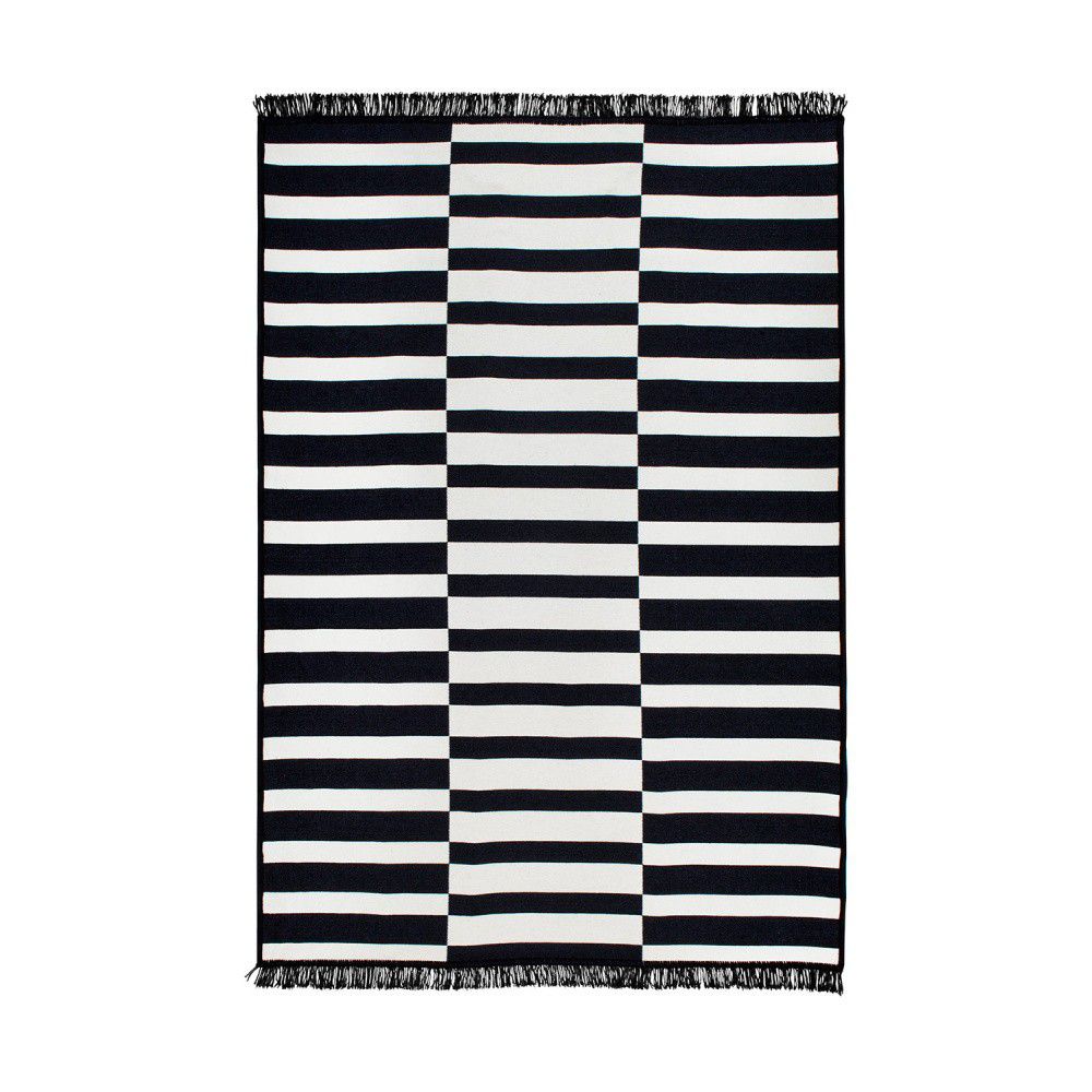 Černo-bílý oboustranný koberec Poros, 80 x 150 cm - Bonami.cz