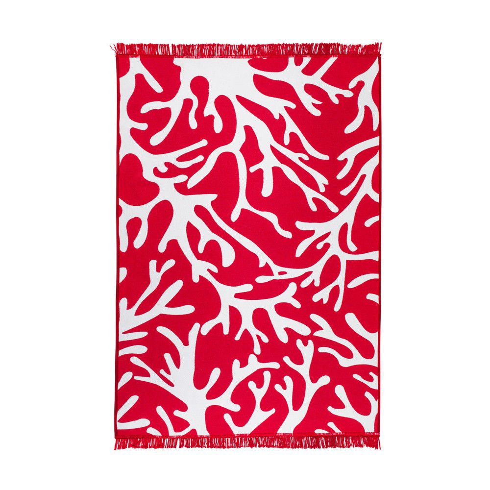 Červeno-bílý oboustranný koberec Coral Reef, 80 x 150 cm - Bonami.cz