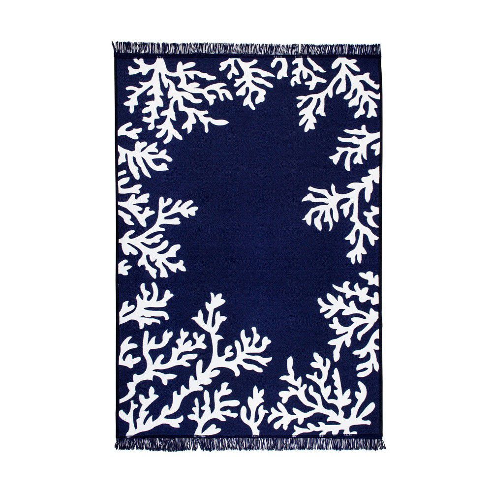 Modro-bílý oboustranný koberec Coral, 80 x 150 cm - Bonami.cz