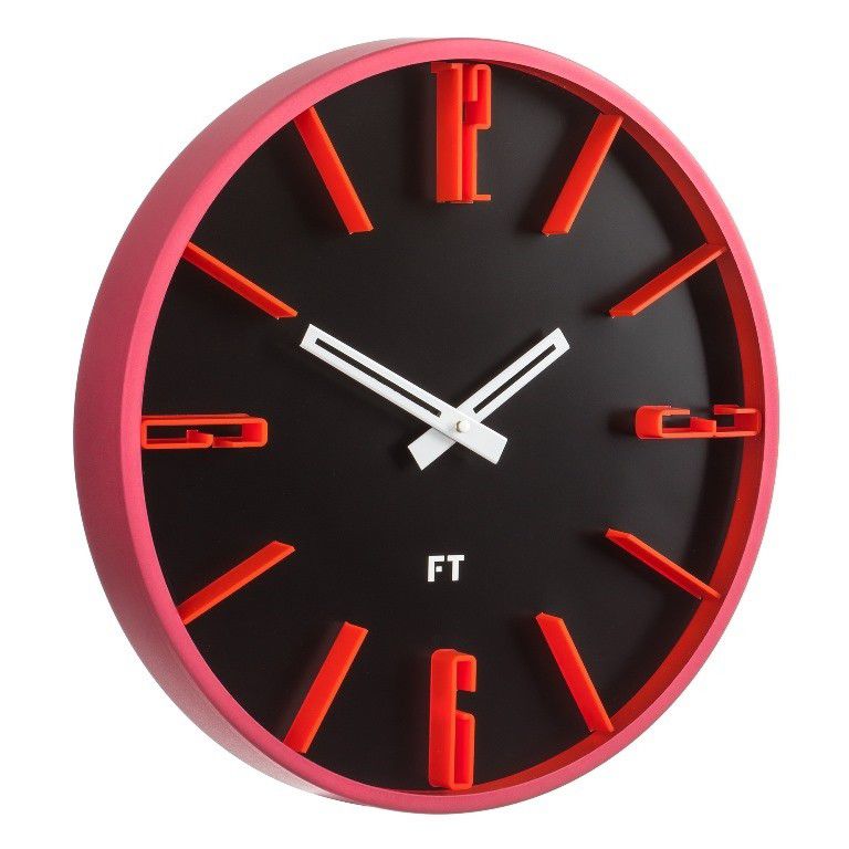 Designové nástěnné hodiny Future Time FT6010BK Numbers 30cm - FORLIVING