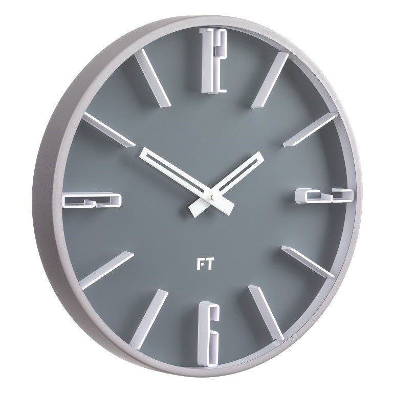 Designové nástěnné hodiny Future Time FT6010GY Numbers 30cm - alza.cz