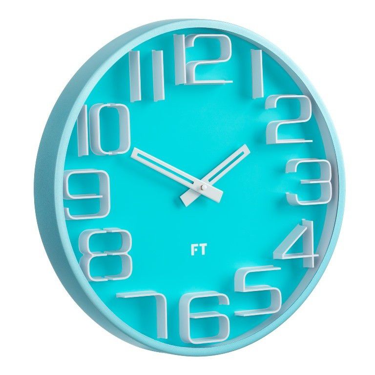 Designové nástěnné hodiny Future Time FT8010BL Numbers 30cm - FORLIVING