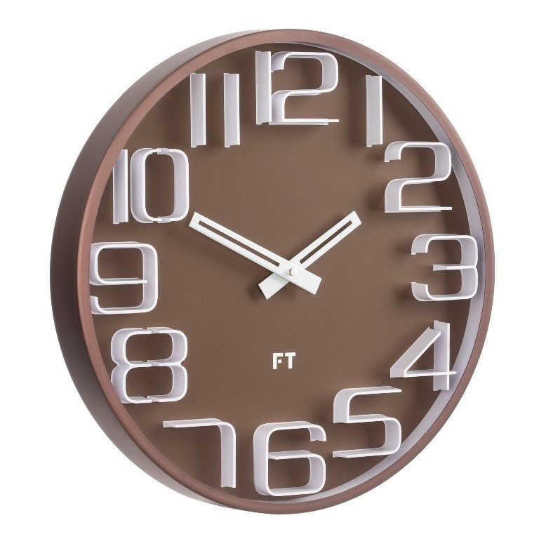 Designové nástěnné hodiny Future Time FT8010BR Numbers 30cm - FORLIVING