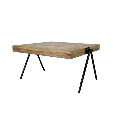 Odkládací stolek s deskou z mangového dřeva HSM collection Seon, délka 80 cm - Bonami.cz