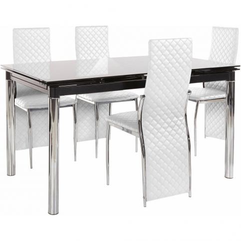 Set jídelního stolu a 4 bílých jídelních židlí Støraa Pippa William White - Bonami.cz