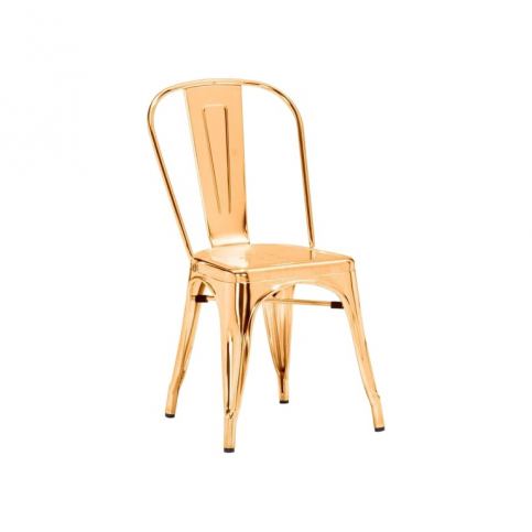 Jídelní židle Tolix 45, zlatá | -40 % Skh:1798 Culty Gold + - Designovynabytek.cz