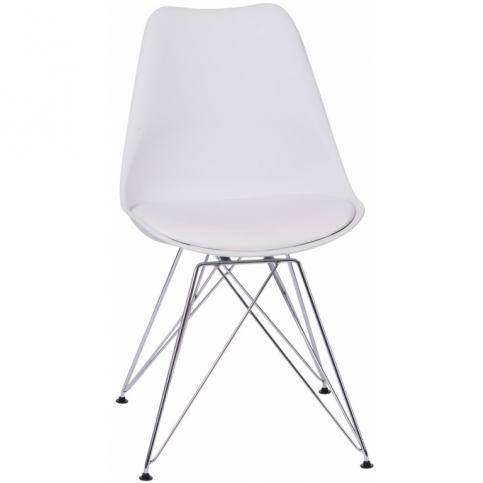 Židle DSR polstrovaný sedák, bílá | -20 % 1606S CULTY + - Designovynabytek.cz