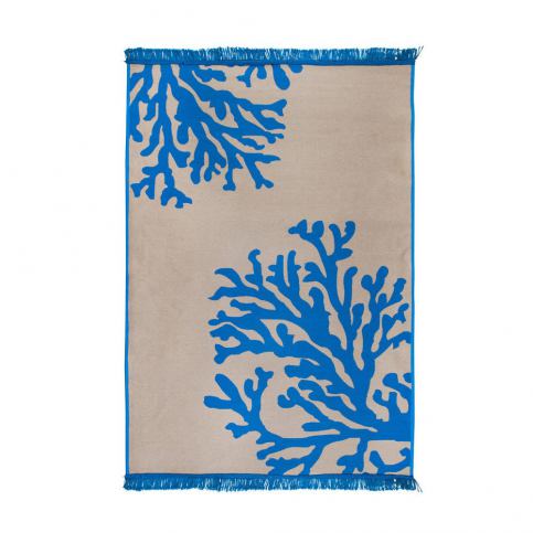 Béžovo-modrý oboustranný koberec Coral Mundo, 80 x 150 cm - Bonami.cz