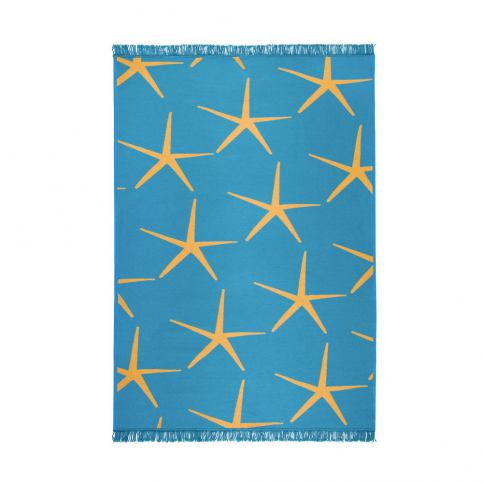 Modro-žlutý oboustranný koberec Starfish, 80 x 150 cm - Bonami.cz