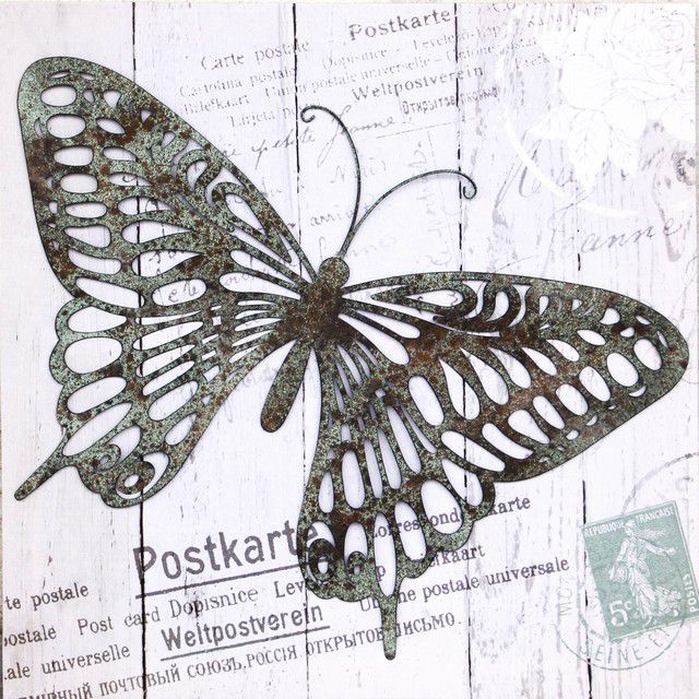 Falc Obraz na plátně - 3D Motýlí pošta I., 50x50 cm - GLIX DECO s.r.o.
