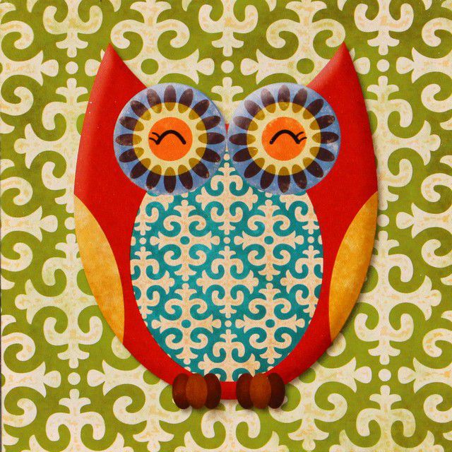 Falc Obraz na plátně - Colorful owl, 28x28 cm - GLIX DECO s.r.o.
