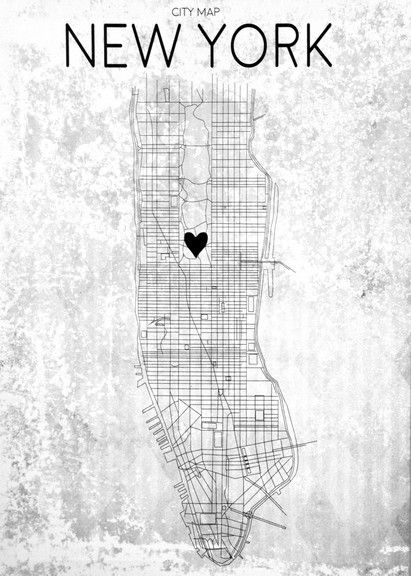 Falc Obraz na plátně - Mapa New Yorku, 50x70 cm - GLIX DECO s.r.o.