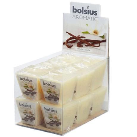 Bolsius Svíčka čtvercová vanilka, 4, 7 x 4, 7 x 4, 7 cm - Kitos.cz