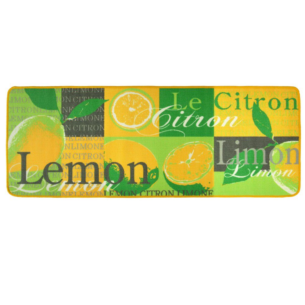 Žluto-zelený kuchyňský běhoun Hanse Home Lemon, 67 x 180 cm - Bonami.cz