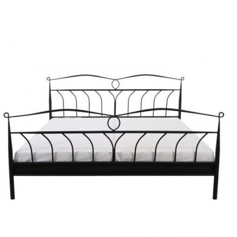 Černý rám postele Actona Line Metall, 140 x 200 cm - Bonami.cz