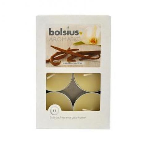 Bolsius Čajová svíčka vanilka, set 6 ks, 3,8 x 2 cm - Kitos.cz