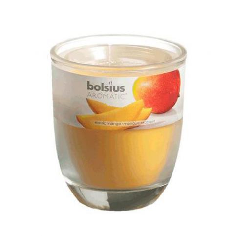 Bolsius svíčka ve skle mango, 7 x 7,9 cm - Kitos.cz